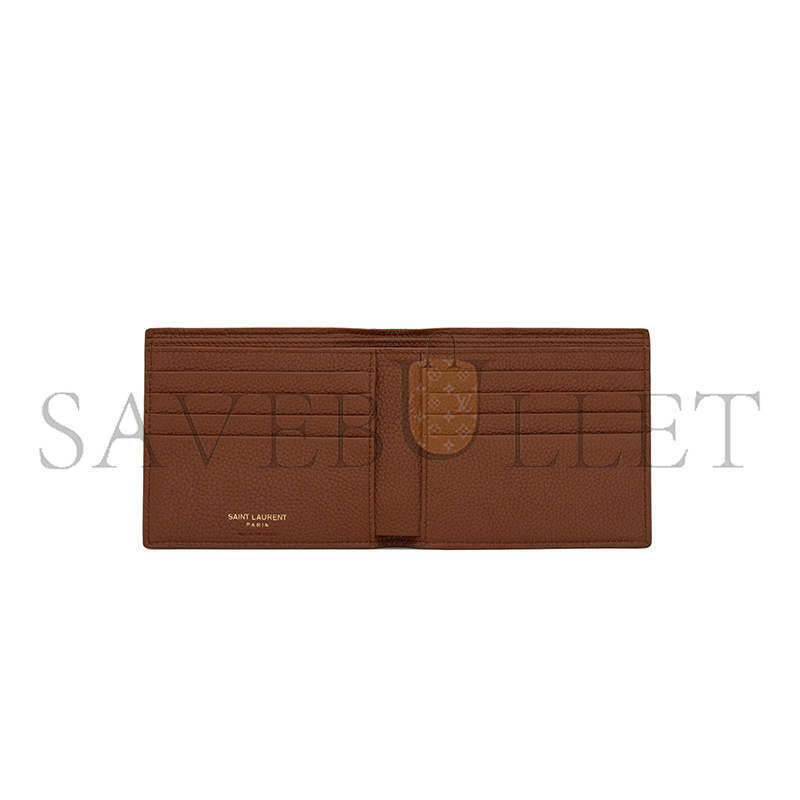 YSL TINY CASSANDRE EASTWEST WALLET IN GRAINED LEATHER ‎607727DTI0W2126 (11*9.5*2.5cm)